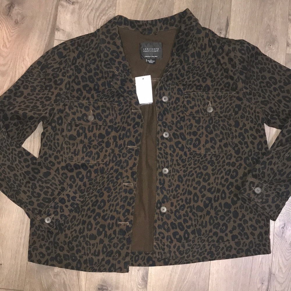 Sanctuary cheetah jacket size xl NWT